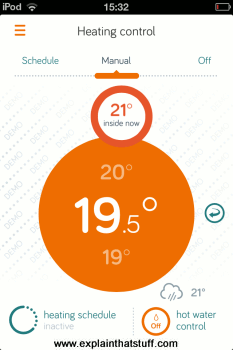 Hive allows you to control your home heating using a smartphone app.