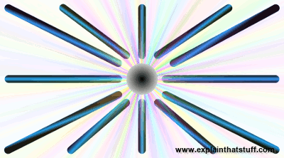 Inertial confinement: Artwork showing how nuclear fusion lasers trap fuel.