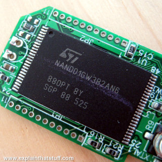 Memory chip from a USB flash memory stick