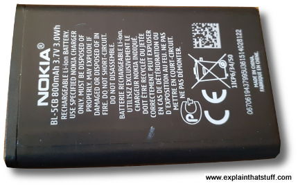 Black Nokia cellphone battery.