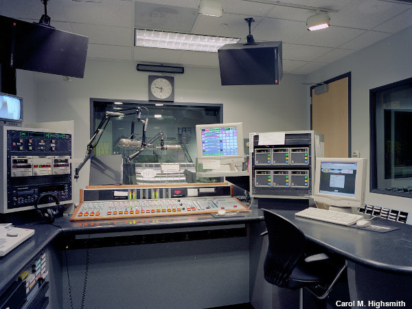 Inside a typical radio studio. Photo by Carol M. Highsmith for LoC