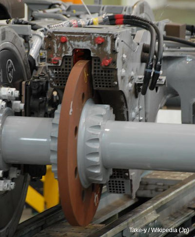 Eddy current brake from Shinkansen 700 train