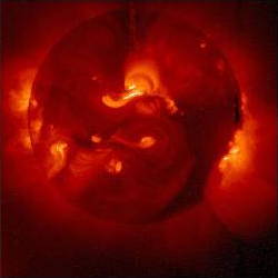 Soft X ray telescope x ray image of the Sun.