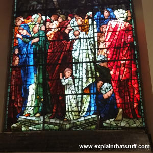 Stained glass window by Edward Burne-Jones in St Philips' Cathedral, Birmingham