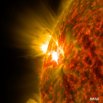 Solar flare from the Sun