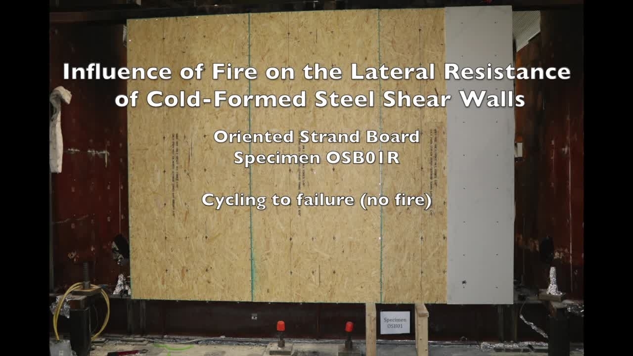 Cold-Formed Steel Shear Wall Structure-Fire Interaction (Specimen OSB01R)