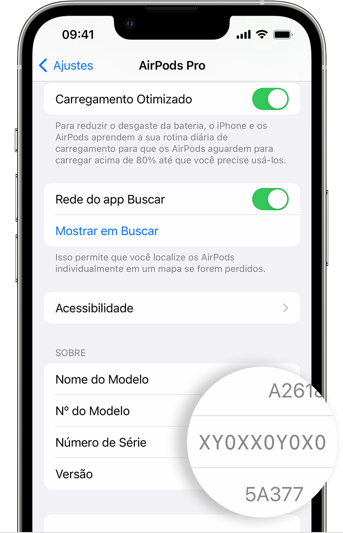 Ajustes do Bluetooth no iPhone