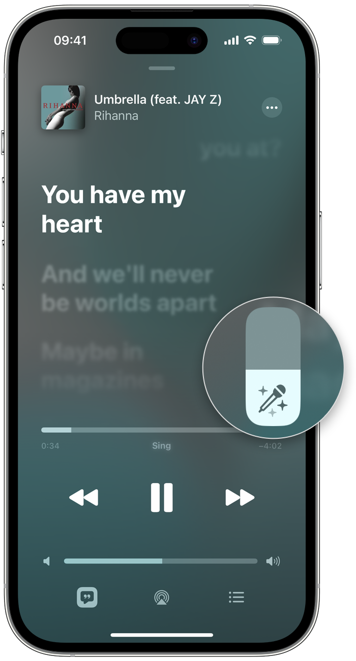 ios-16-iphone-14-pro-music-now-playing-lyrics-vocal-volume-callout