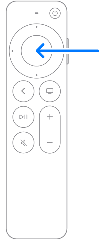 Dotykový povrch na ovladači Apple TV Remote.