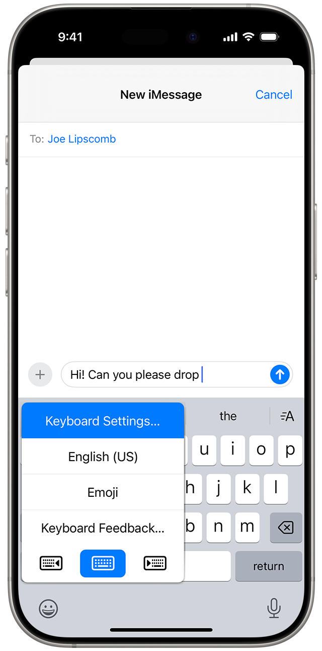 To change the predictive text settings, navigate to your Keyboard Settings.