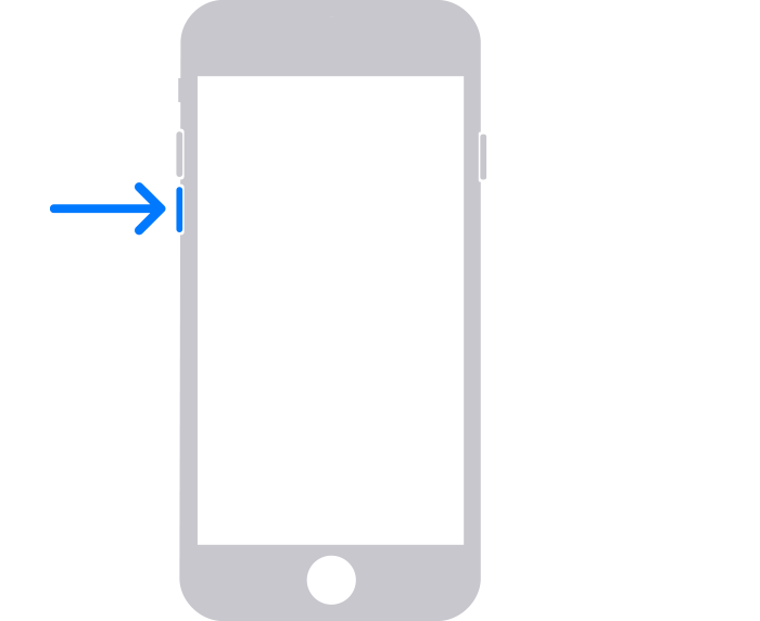 Botão Diminuir Volume em um iPhone mais antigo