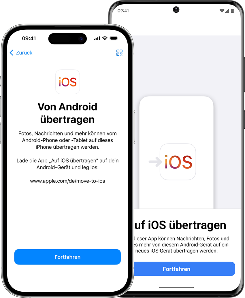 Mit der App „Auf iOS übertragen“ können Daten von deinem Android-Smartphone auf ein neues iPhone übertragen werden.