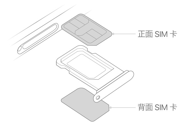 iPhone，双卡功能，线描图