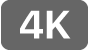 Symbole 4K représentant un rectangle gris avec un 4 et un K majuscule blancs à l’intérieur.