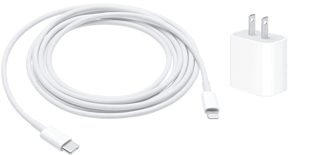 Адаптер Lightning—USB і адаптер USB-C для розетки