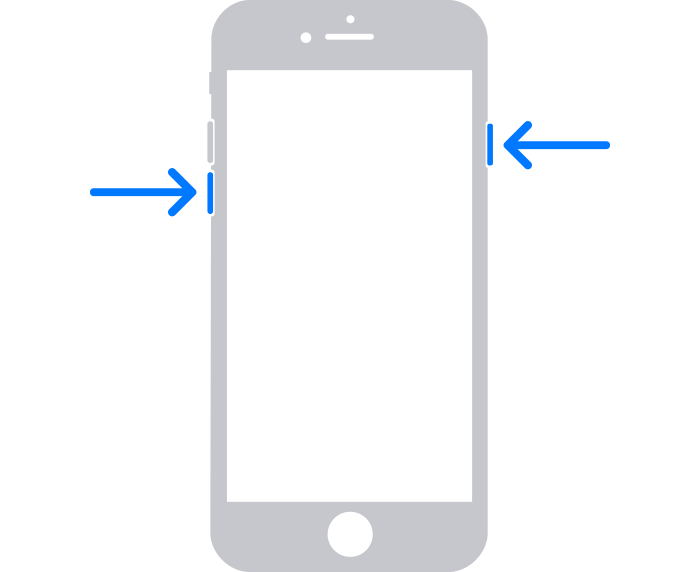 iPhone en el que se muestran botones para presionar