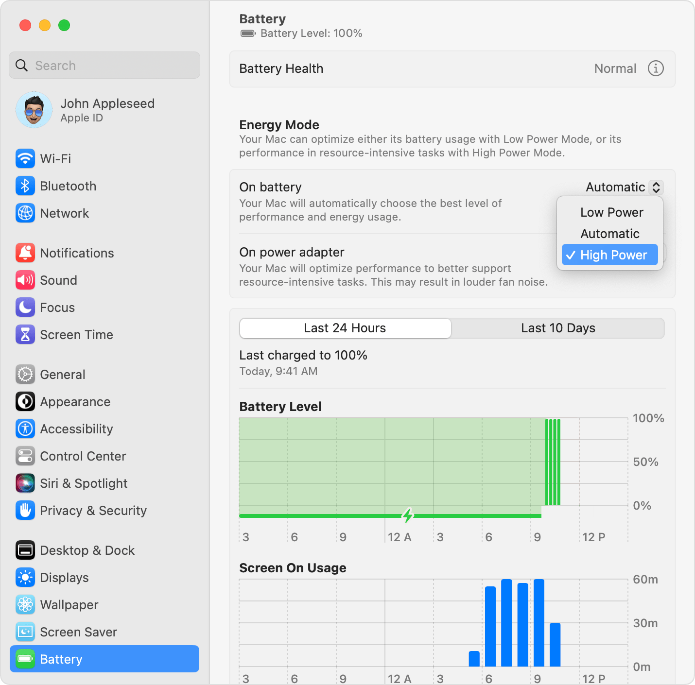 macos-ventura-system-settings-battery-energy-mode-on-battery-high-power