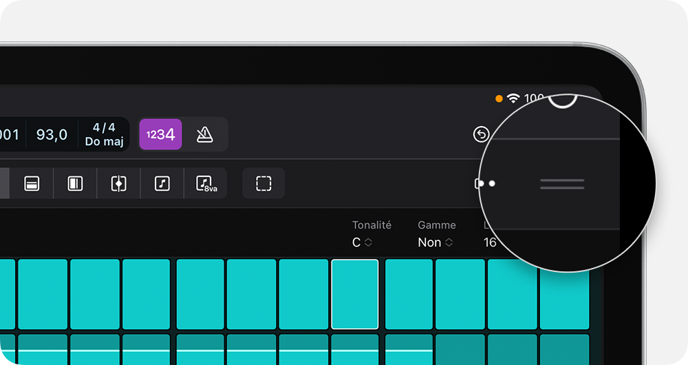 Resize handle in the Step Sequencer window.