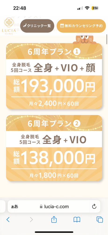 医療脱毛ルシアクリニックで、総額の値段と医療ローンで分割60回の値段が異なっているのはなぜでしょうか？医療ローンの仕組みを詳しく教えて頂きたいです。