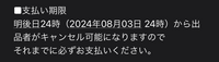 メルカリで買ったんですけどいつまでに入金しないといけないのか分からなくて教えてください 