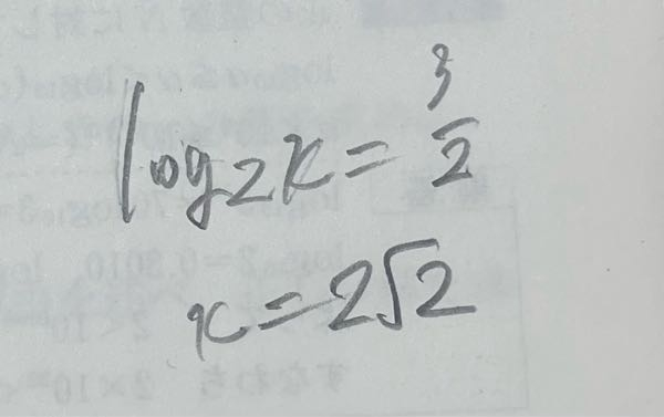 [至急] 数学の問題で、このlogでXの出し方を教えてください！