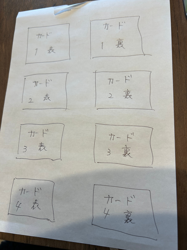 コンビニでのコピー機にて 画像添付しておりまして、A4の紙1枚に対して複数枚のカード表裏を印刷する方法はありますか？ できればファミリーマートのコピー機で出来ればありがたいです。 回答よろしくお願いします。