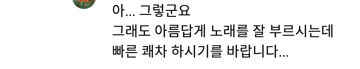 【韓国語が分かる方に質問です】 私の書き込みにコメントを頂いたのですが、いつもなら翻訳機能があったと思ったのに翻訳出来ず、コピーも出来なかったので写メですが、何と言っているのか分かる方がいましたら本当に助かります。 よろしくお願いいたします。