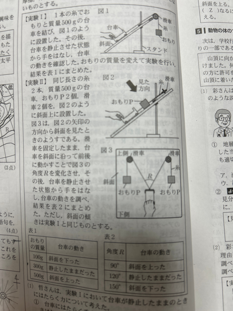 図3において、おもりpひとつの重さが500gになるのはなぜですか？