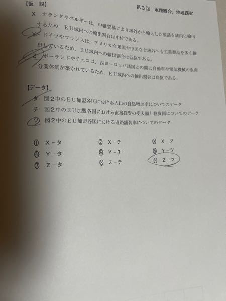 高校地理についてです。Zの仮説を確かめるために、チのデータがあるといいそうなのですが、分業体制を築くための工場移転は、直接投資になるのですか？