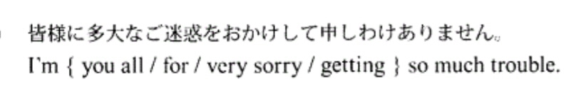 この文を並び替えて足りない一語を入れて欲しいです。