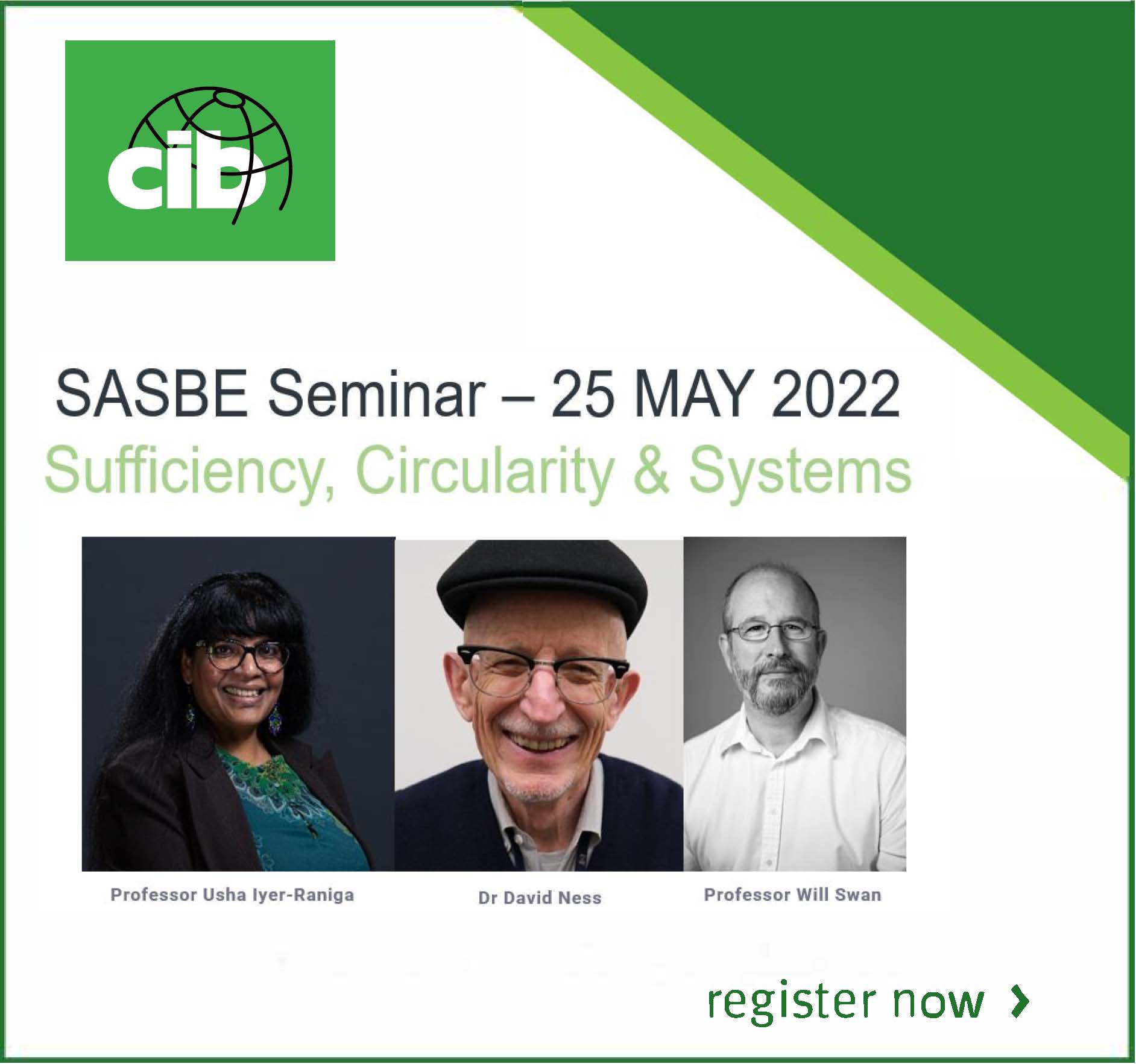 Sufficiency, Circularity and Systems – A Smart and Sustainable Built Environment ( SASBE) Seminar 25 May 2022