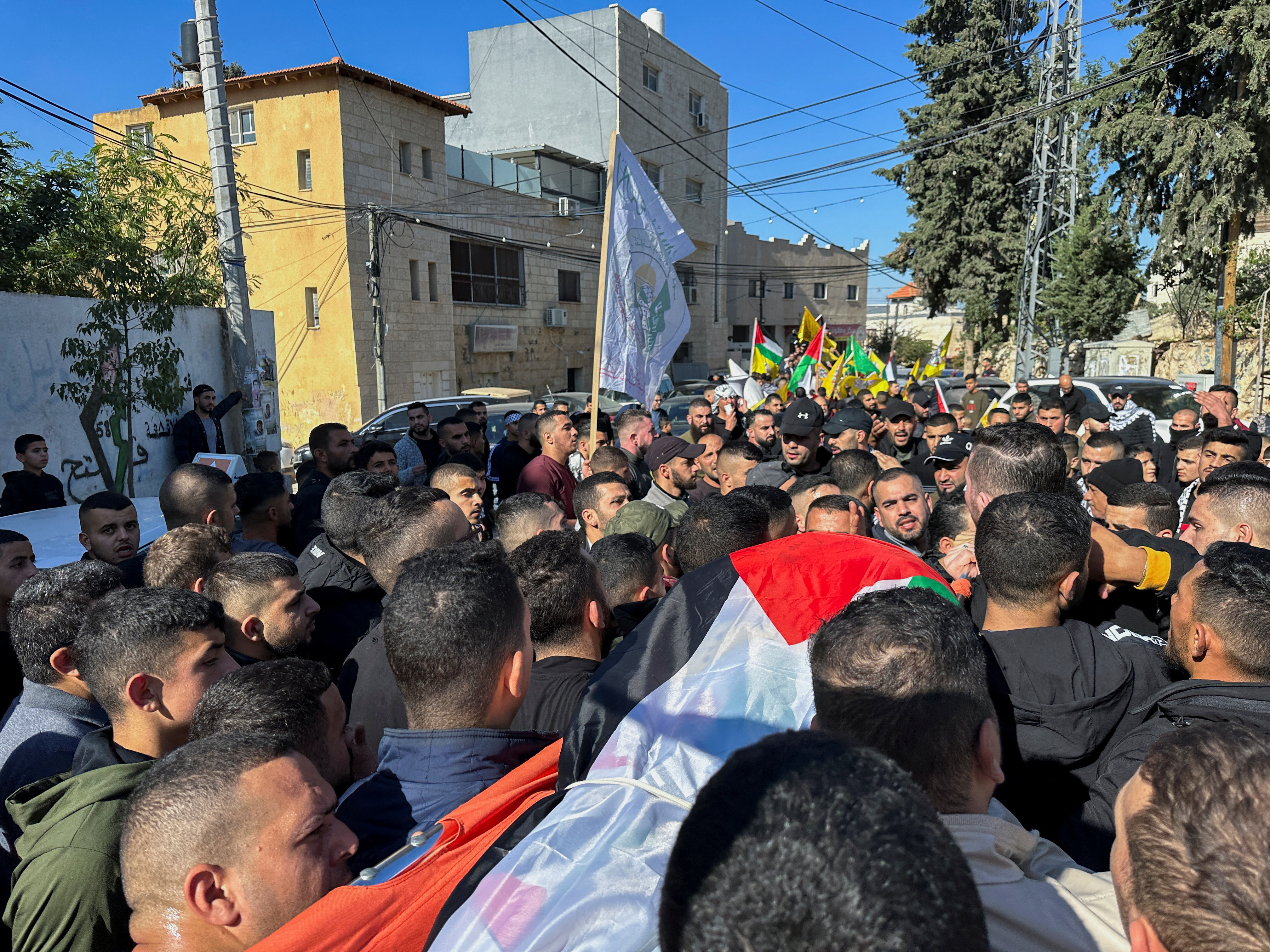 Funeral of a Palestinian who was killed in Israeli settler raid in the West Bank