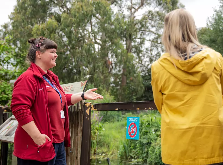 Volunteer smiling at London Zoo