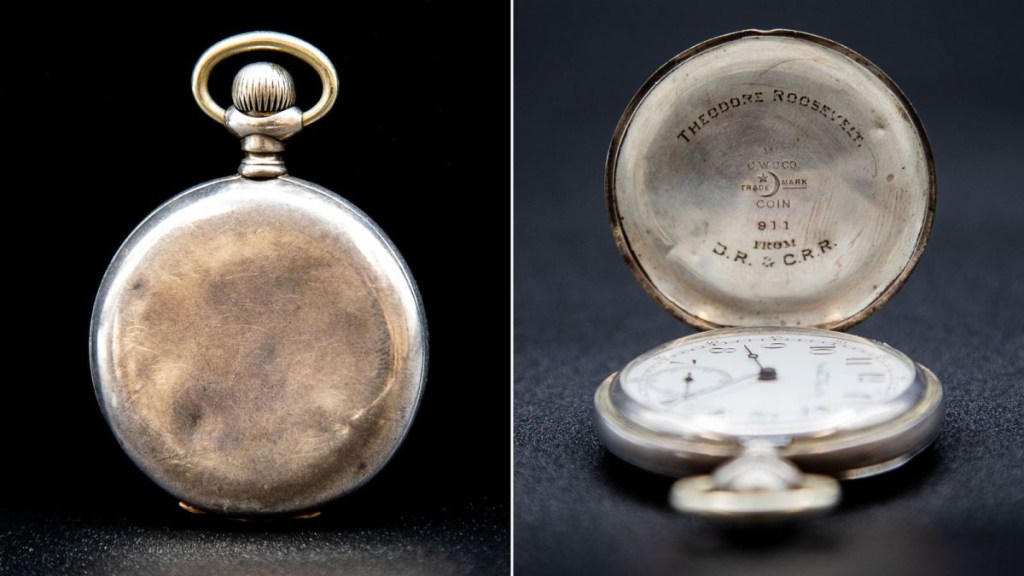 Un reloj que fue regalado a Theodore Roosevelt a finales de 1800 y luego robado fue devuelto a su hogar en Nueva York. (Servicio de Parques Nacionales)