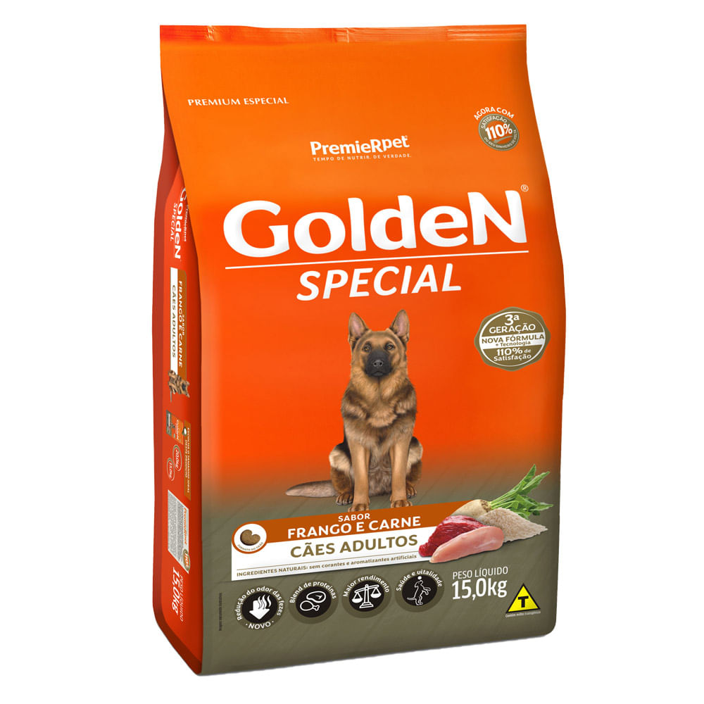 Ração Golden Special para Cães Adultos Frango e Carne