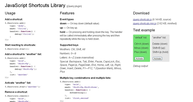 JavaScript Shortcuts Library
