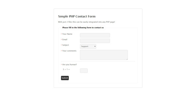 Simple PHP Contact Form