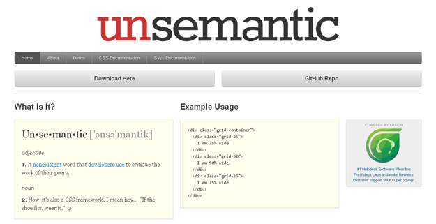 Unsemantic CSS Framework