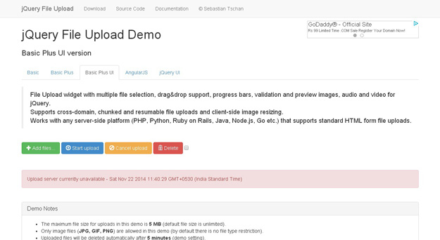 jQuery File Upload Demo