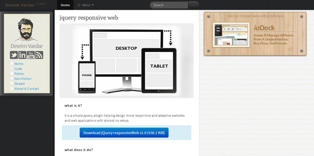 jquery responsive web