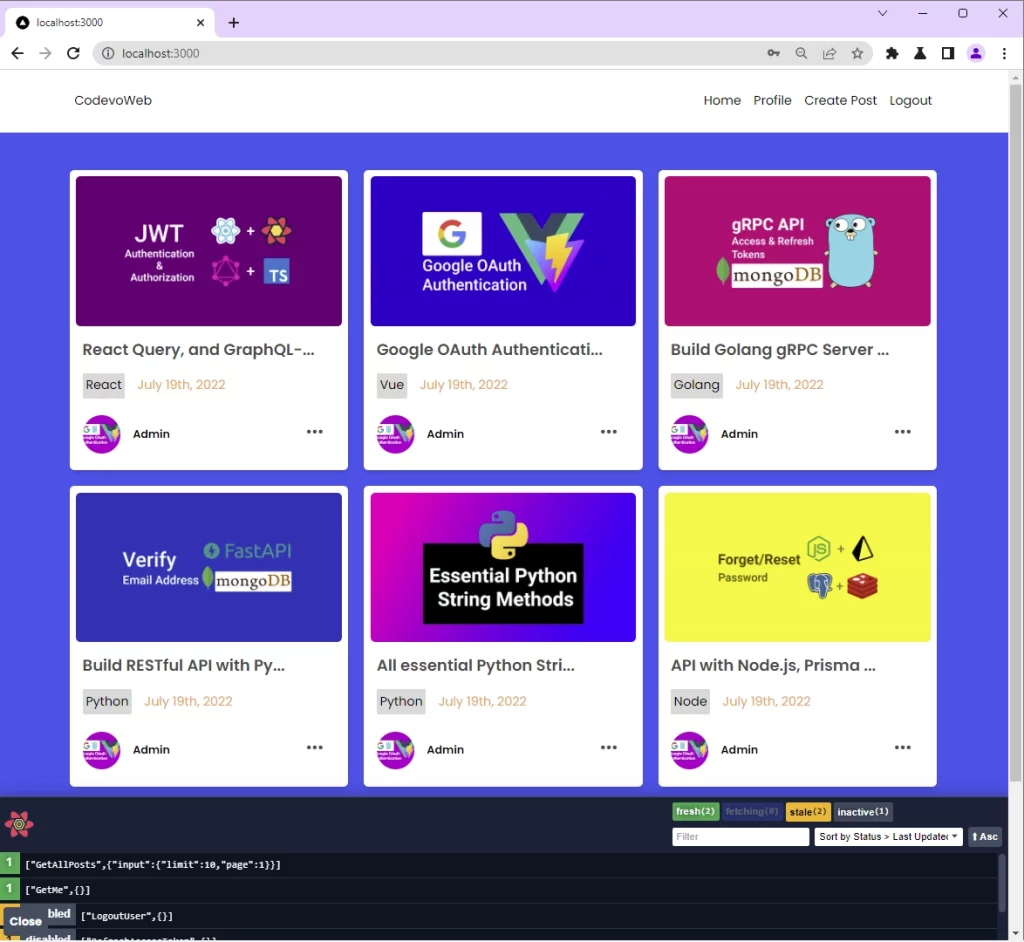 nextjs react query graphql codegen fullstack app get all posts