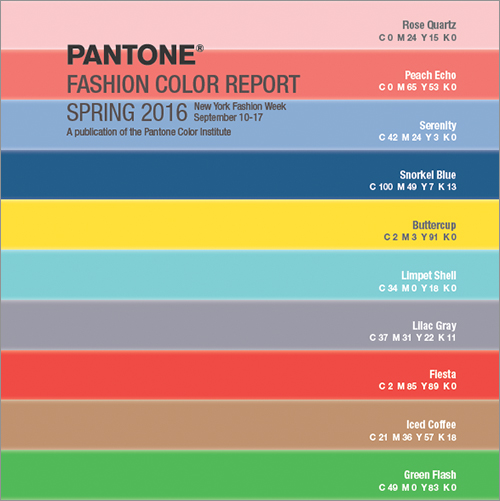 PANTONE 2016年 春の10色