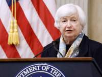 WASHINGTON, DC - JUNE 06: U.S. Secretary of the Treasury Janet Yellen speaks during the Financial Stability Oversight Council Conference on Artificial Intelligence & Financial Stability at the U.S. Treasury Department on June 06, 2024 in Washington, DC. During her remarks Yellen spoke on the future impact of artificial intelligence on the economy.   Anna Moneymaker/Getty Images/AFP (Photo by Anna Moneymaker / GETTY IMAGES NORTH AMERICA / Getty Images via AFP)