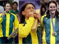 Incredibles scenes as Australia win three golds in just over one hour