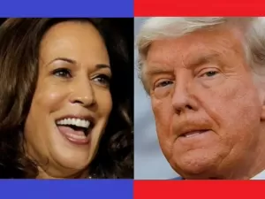 Agregador de pesquisas eleitorais dos EUA prevê Kamala à frente de Trump