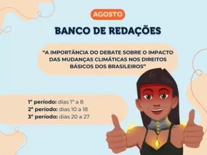 Banco de Redações de agosto: tema é impacto das mudanças climáticas no Brasil