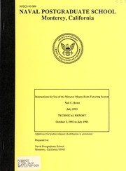 Cover of: Instructions for use of the Metutor means-ends tutoring system by Neil C. Rowe