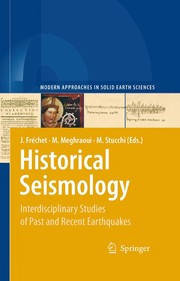 Cover of: Historical Seismology: Interdisciplinary Studies of Past and Recent Earthquakes