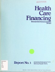 Cover of: A prospective reimbursement system based on patient case-mix for New Jersey hospitals, 1976-1978: annual report