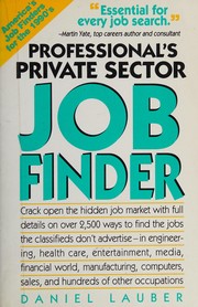 Cover of: Professional's private sector job finder